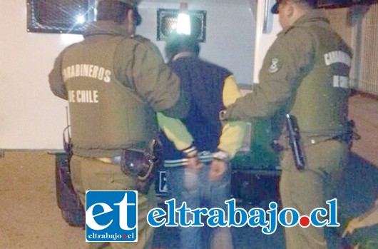 El procedimiento policial se efectuó la noche de Halloween capturando a dos sujetos que sustrajeron especies en horas de la madrugada desde la Mueblería Opazo en avenida Maipú en San Felipe. (Foto Archivo).