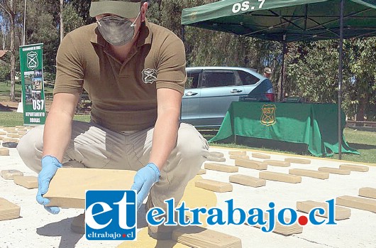 La droga venía empaquetada y oculta dentro de cajones de tomates y sacos de choclos al interior de un camión con acoplado que ingresó al país el pasado fin de semana.