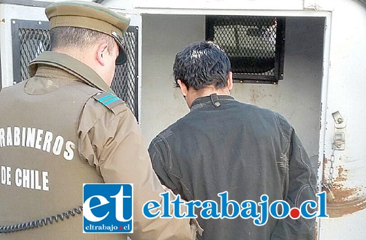 El imputado fue capturado por Carabineros para quedar a disposición de la Fiscalía. (Foto Archivo).