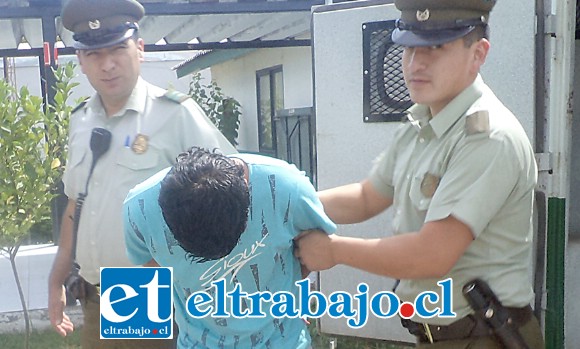 El imputado fue capturado por Carabineros de Santa María, siendo formalizado en tribunales y enviado a la cárcel. (Foto Archivo).