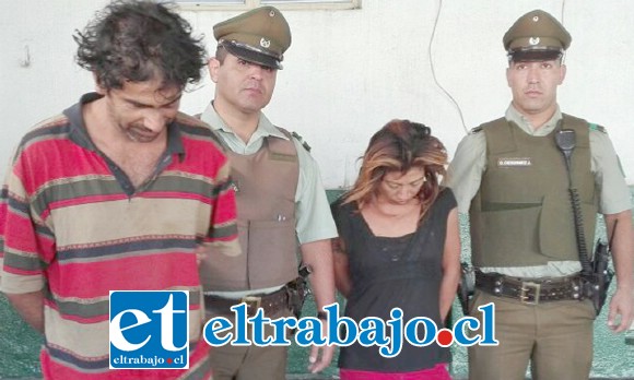 La pareja delictual fue detenida por efectivos policiales del Retén de Curimón.