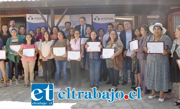 Una nueva certificación de cursos impartidos por el Sence, a través de su Programa Becas Laborales, se realizó en Llay Llay.