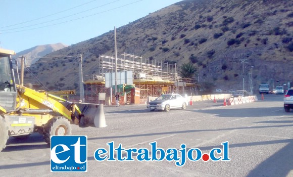 Estado actual de las obras de la nueva carretera 60 CH, que se ejecutan a la altura del Puente El Rey.