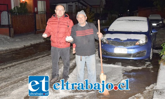 Así lucía Almendral Alto la semana pasada, luego que nevó durante algunos minutos. (Archivo)