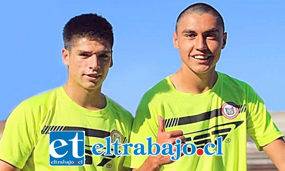 Los cadetes pertenecientes a las canteras de Unión San Felipe, Matías Silva (a la derecha) e Ignacio Mesías fueron convocados a la selección chilena sub-17.