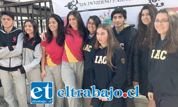 Alumnos de primero a tercero medio del Instituto Abdón Cifuentes, Colegio Alemán y Vedruna, son los autores de esta iniciativa a la que se suma Cruz Roja y el SIIL de Codelco, más el apoyo del Fosis y la Gobernación Provincial.