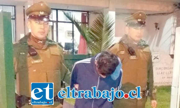 El antisocial apodado ‘El Pirigua’ fue capturado por Carabineros de la comuna de Llay Llay cometiendo el robo de dinero al interior de un local comercial.