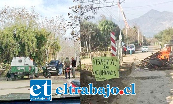 Con protesta vecinos de Reinoso consiguieron que la empresa OHL respondiera por los daños causados con las tronaduras y la destrucción de caminos (Foto aquicatemu.cl).