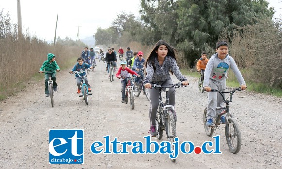 La anterior cicletada realizada en Bellavista involucró a numerosas personas de todas las edades.