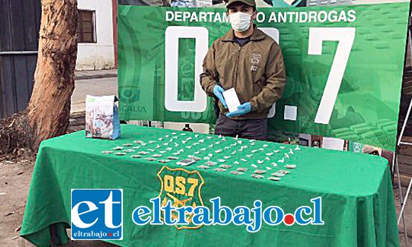 Personal de OS7 incautó cocaína pura y bolsas de marihuana elaborada. El imputado quedó en libertad con citación.