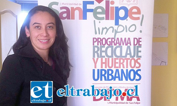 Odette Illanes, Encargada del Programa de Reciclaje de la Municipalidad de San Felipe.