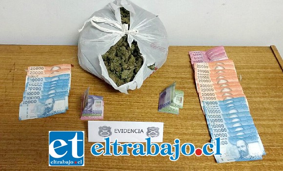 Carabineros incautó más de un kilo de marihuana elaborada en medio de un control vehicular en la Ruta 5 Norte en la comuna de Llay Llay.