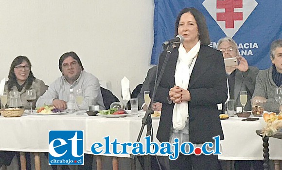 La ex presidenta nacional de la Democracia Cristiana y ex Ministra de Estado, Soledad Alvear, fue una de las principales oradoras en la oportunidad.