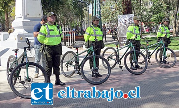 Las bicicletas fueron adquiridas por la Municipalidad con el apoyo de empresas privadas y traspasadas en comodato a Carabineros.