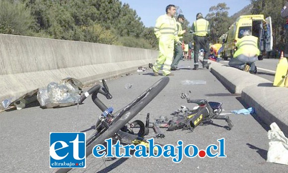 La ciclista fue colisionada por un automovilista ebrio que circulaba por calle Manuel Rodríguez de la comuna de Llay Llay. (Foto Referencial).