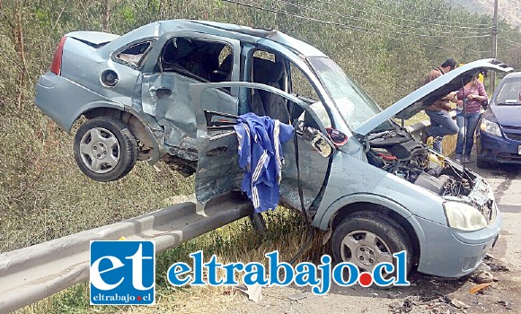 Al lugar concurrió personal de Bomberos y del Samu, para el rescate de los lesionados en este accidente de tránsito.