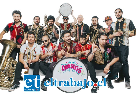 BANDA CHUMBEKES.- Este sábado llegará el ritmo, la alegría y la buena música a San Felipe cuando dé inicio el Festival juvenil Las artes 2017, evento que se realizará en el estadio municipal de San Felipe, entre las 16:00 y la media noche.