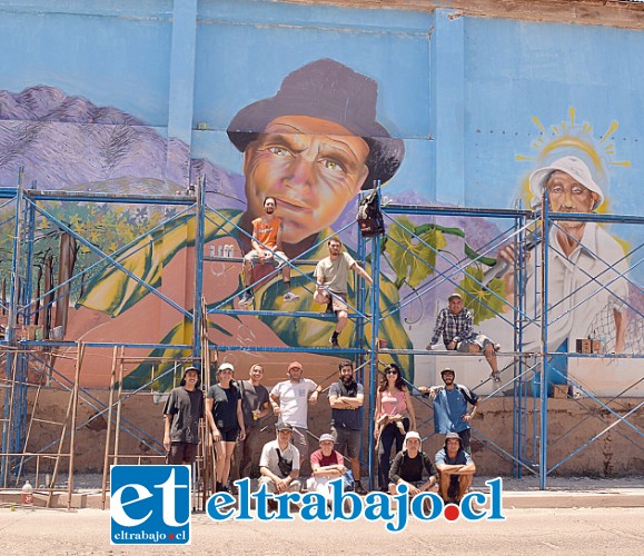 Este es el mural que da la bienvenida a los vecinos y visitantes del barrio Las 4 Villas de San Felipe que transitan por calle Dardignac.