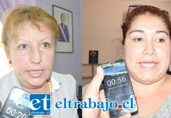 Marcia Endara, directora de la escuela de Tierras Blancas y Nicol Montenegro, apoderada de la Escuela Mateo Cockjlat.