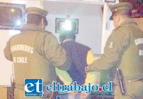 El imputado fue detenido por Carabineros de la Subcomisaría de Llay Llay tras ser reconocido por la víctima como autor del delito de robo en lugar habitado. (Foto Referencial).