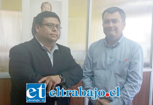 El Director Regional de la DGA, Gonzalo Peña, junto al Gobernador Eduardo León se refirieron al funcionamiento de una oficina de la DGA en San Felipe.