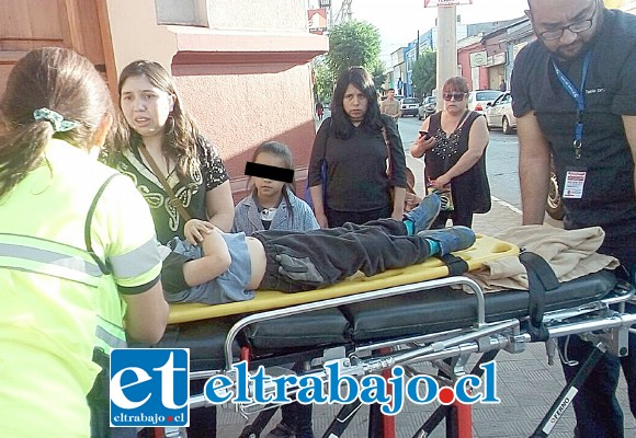 Bastante preocupación causó el accidente, por tratarse de un menor de cortos años.