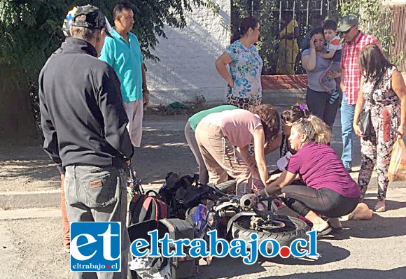 El accidente ocurrió la mañana de este sábado en Calle Pedro de Valdivia, en San Felipe.