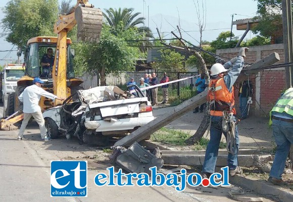 Así quedó el automóvil donde viajaba Estefanía a comienzos de este año.