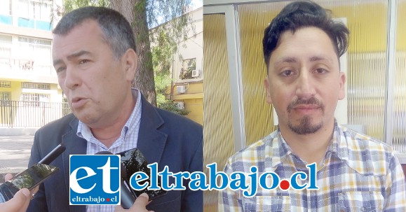 Eduardo León Lazcano, Gobernador de la Provincia de San Felipe. Claudio Martínez, Encargado de Emergencias de la Gobernación.