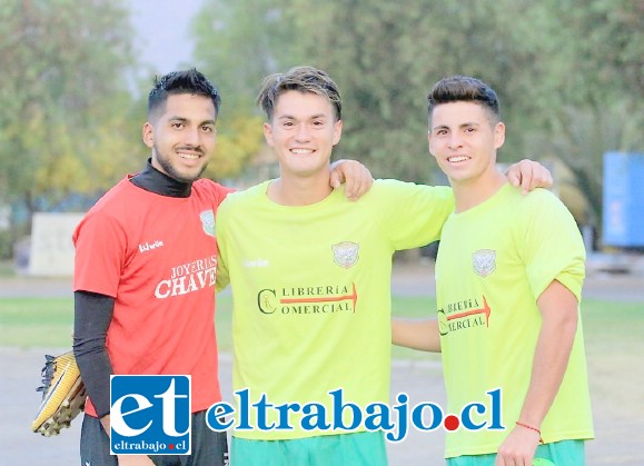 Los jugadores provenientes de las fincas del Uní Uní, Jaime Gómez, Boris Lagos y Paolo Jopia jugarán este 2018 por Trasandino.