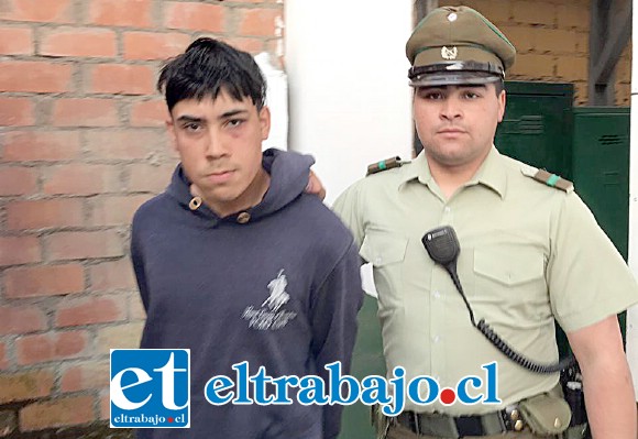 El antisocial de 19 años de edad fue detenido dos veces por Carabineros tras la Comisión de robos ocurridos en menos de 24 horas en la comuna de Llay Llay.