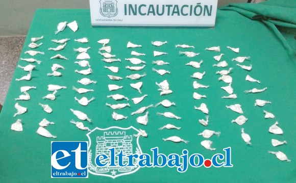 La mujer mantenía 90 dosis de pasta base y dos de cocaína en el interior de su cavidad vaginal.