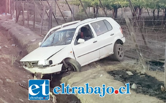 El accidente ocurrió la tarde noche de este viernes en la Ruta 60 CH cercano al sector Tres Esquinas de San Felipe.