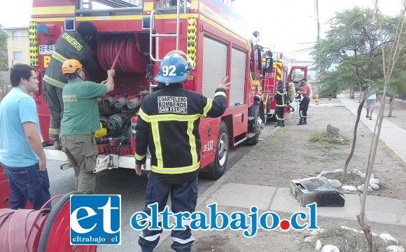 El amago de incendio ocurrió la tarde de ayer lunes en la Villa El Totoral. (Fotografías: José Claudio Fernández).