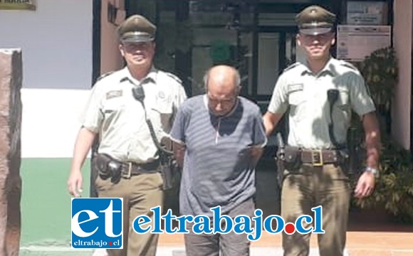 El imputado de 56 años de edad fue capturado ayer martes por Carabineros de la Tenencia de Santa María.