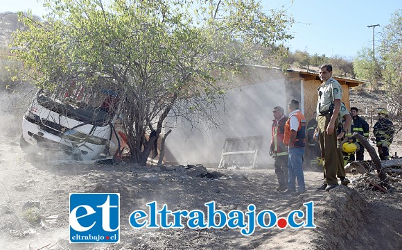 Así terminó el bus de la empresa Vera Arcos tras el accidente.