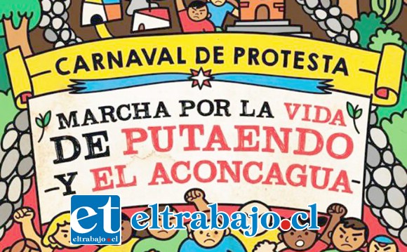 Este es el afiche de la marcha por el agua.