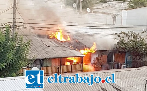 Un voraz incendio que aún sigue bajo la lupa del Departamento de Investigación de Bomberos de San Felipe, es el que se declaró la tarde de ayer martes en el Pasaje Nº6 de Santa Brígida. Las llamas en pocos minutos devoraron dos viviendas.