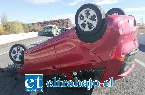 El accidente de tránsito se registró alrededor de las 10:00 horas del jueves en la Autopista Los Andes.