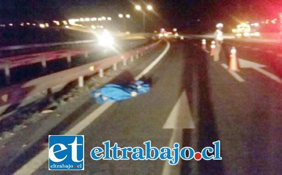 El lamentable accidente de tránsito ocurrió la tarde noche de este martes en el kilómetro 86 de la Ruta 5 Norte en Llay Llay, donde falleció un adulto mayor de 73 años de edad. (Foto Referencial).