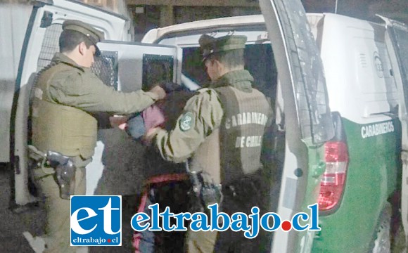 El antisocial fue detenido por Carabineros por el delito de robo por sorpresa ocurrido en la Esquina Colorada de San Felipe. (Foto Referencial).