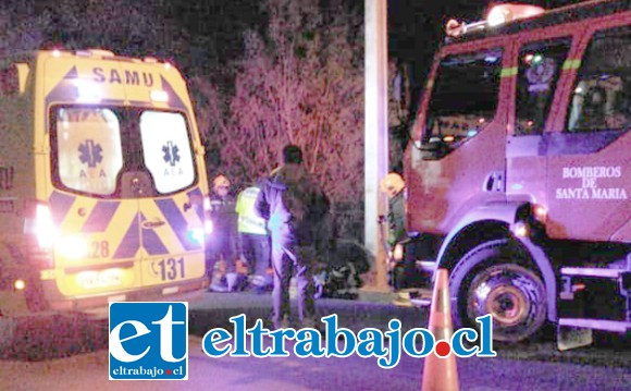 Hasta el lugar concurrió Bomberos y personal del SAMU, quienes nada pudieron hacer ya que el joven falleció en el mismo lugar del accidente.