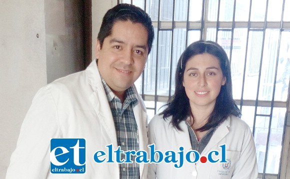 Jorge Tatini y Antonella Osorio, médicos generales de zona del Cesfam San Felipe El Real.