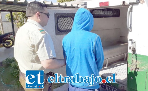 Carabineros de la Tenencia de Santa María terminó deteniendo al denunciante tras descubrirse el delito de receptación.