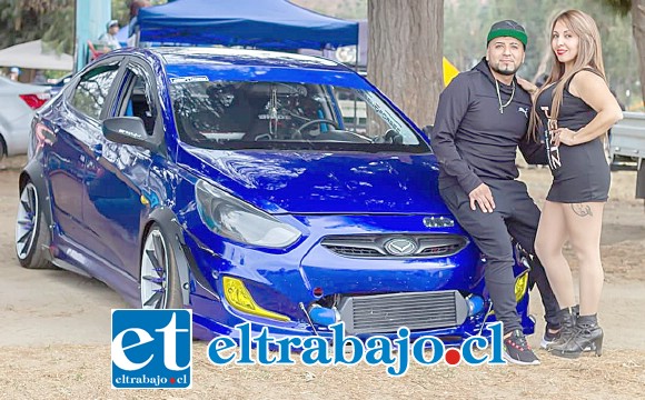 CALENTANDO MOTORES.- Aquí tenemos al campeón nacional KDM 2018, (Ranking Caraudiotunning) Javier Aravena, listo con su auto para el próximo Tunning.