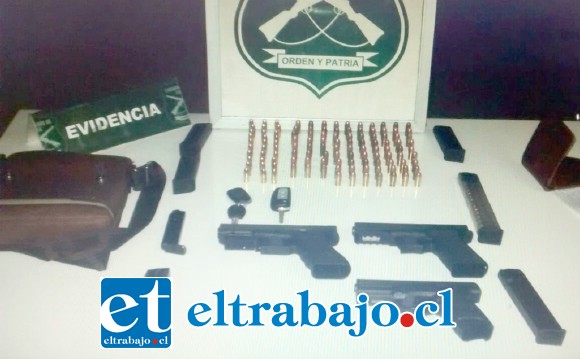 Carabineros incautó las armas y municiones que mantenía en su poder del actual condenado, quien arriesga una pena que podría alcanzar los 10 años de cárcel.