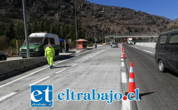 En el caso de la provincia de San Felipe, el punto de fiscalización se instaló en plena Ruta 5 Norte, a la altura del sector Las Chilcas en la comuna de Llay Llay.