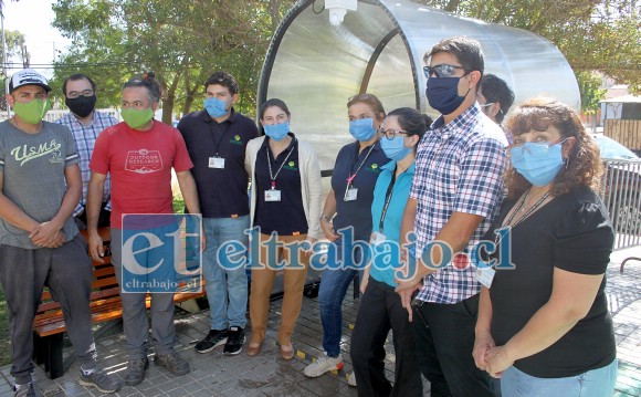 TUNEL SANITARIO.- La mañana de este viernes fue inaugurado el segundo Túnel Sanitario, en esta ocasión en la entrada principal del Cesfam de la comuna.