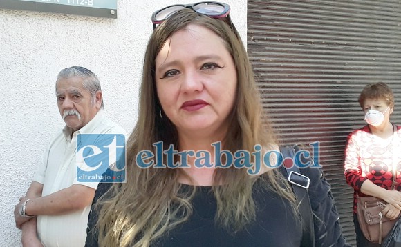 Rosa Olivares, vocera de los ex trabajadores de parquímetros.