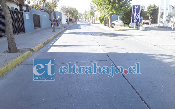 Así lucía calle Freire ayer en la mañana, arteria trascendental para el transporte de pasajeros por la aplicación del plan maestro de tránsito.